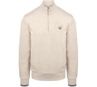 Fred Perry Half Zip Pullover Melange Beige - Größe L Beige L