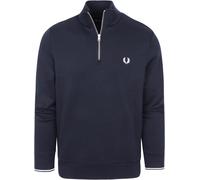 Fred Perry Half Zip Pullover Navy Blau - Größe S Dunkelblau S