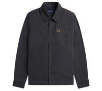 Fred Perry - Hemdjacke Mit Fischgrätenmuster Und Ankermuster In Grau S