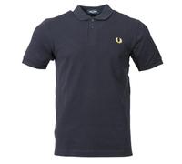Fred Perry Herren Kurzarm Polo M6000 (DE/NL/SE/PL, Alphanumerisch, L, Regular, Regular, Navy/Gelb)