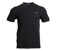 Fred Perry Herren Kurzarm Polo M6000 (DE/NL/SE/PL, Alphanumerisch, M, Regular, Regular, Schwarz/Whiskey)