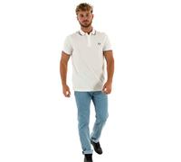 Fred Perry Herren Uomo Polo (Slim Fit) Piquet Stretch Unito M/C Collo E Polsi Rigati Spacchi A Fessura Polo Hemd