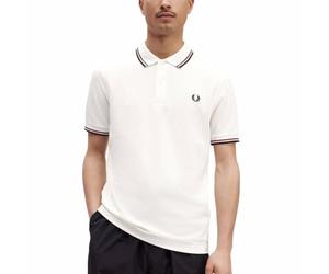 Fred Perry Herren Uomo Polo (Slim Fit) Piquet Stretch Unito M/C Collo E Polsi Rigati Spacchi A Fessura Polo Hemd