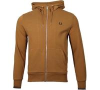 Fred Perry - Kapuzenpullover Mit Reißverschluss In Dunklem Karamell S