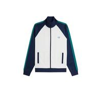 Fred Perry Kontrastärmel, weiß, XL