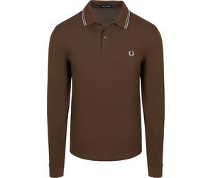 Fred Perry Langarm-Poloshirt Braun 49A - Größe XL Braun XL