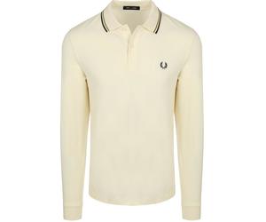 Fred Perry Langarm-Poloshirt Ecru 46A - Größe L Wollweiß L