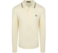 Fred Perry Langarm-Poloshirt Ecru 46A - Größe XL Wollweiß XL
