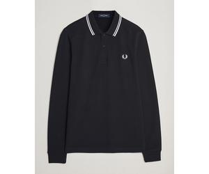 Fred Perry Long Sleeve Twin Tipped Shirt Black Schwarz M
