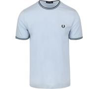 Fred Perry M1588 Twin Tipped T-Shirt Hellblau - Größe M Hellblau M