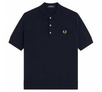 Fred Perry Men's Cotton Knitted Polo Shirt Navy