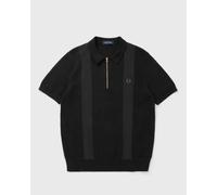 Fred Perry PANEL DETAIL KNITTED SHIRT men black in Größe:L