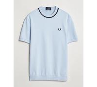 Fred Perry Pique Crew Neck T-Shirt Light Smoke Blau L