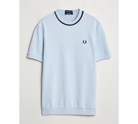 Fred Perry Pique Crew Neck T-Shirt Light Smoke Blau M