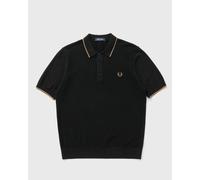 Fred Perry PIQUE STITCH KNITTED SHIRT men Polos black in Größe:XL