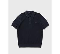 Fred Perry PIQUE STITCH KNITTED SHIRT men Polos blue in Größe:L