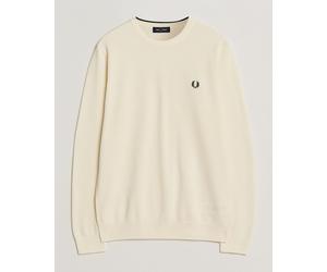 Fred Perry Piqué Stitched Sweater Ecru Weiß S
