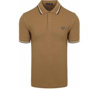 Fred Perry Polo Twin Tipped M3600 Braun Z60 - Größe L Braun L