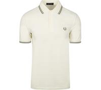 Fred Perry Polo Twin Tipped M3600 Ecru - Größe L Wollweiß L