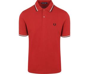Fred Perry Polo Twin Tipped M3600 Rot 74A - Größe M Rot M