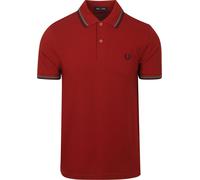 Fred Perry Polo Twin Tipped M3600 Rot - Größe S Rot S