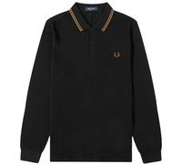 Fred Perry - Poloshirt für Herren, Langärmlig (Schwarz/Steinfarben) S