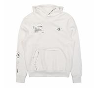 Fred Perry Printed Hooded Sweatshirt Weiß in Größe 2XL