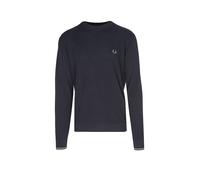 Fred Perry Herren Strickpullover aus Baumwolle WAFFLE STITCH, indigo, Gr. M