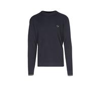 Fred Perry Herren Strickpullover aus Baumwolle WAFFLE STITCH, indigo, Gr. XL