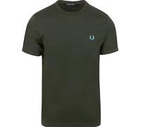 Fred Perry Ringer T-Shirt Grün T61 - Größe XL Dunkelgrün XL