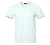 Fred Perry Rundhals Herren T-Shirt M1588 (DE/NL/SE/PL, Alphanumerisch, XL, Regular, Regular, Creme)