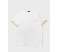 Fred Perry STRIPED CUFF T-SHIRT men Shortsleeves white in Größe:S