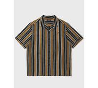 Fred Perry STRIPED REVERE COLLAR SHIRT men Shortsleeves black|brown in Größe:M