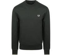 Fred Perry Sweater Logo Dunkelgrün - Größe L Dunkelgrün L