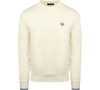Fred Perry Sweater Logo Ecru - Größe XL Wollweiß XL