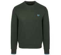 Fred Perry Sweater Logo Night Green - Grösse XL - Herren - Bekleidung - Mode