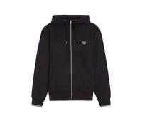 Fred Perry Hooded Zip Through Sweatshirt (S) (BLACK)