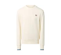 Fred Perry Sweater Logo Ecru - Größe XL Wollweiß XL