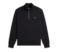 Fred Perry Sweatshirt mit halbem Reißverschluss, Schwarz Shaded Stone, Schwarzer Schattierstein, XXL