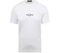 Fred Perry Embroidered T Shirt men Shortsleeves white in Größe:S