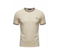 Fred Perry T-Shirt Twin Tipped 84a ecr/oxbld/grsrts, weiß, XXL