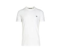 Fred Perry Ringer T-Shirt (L) (WHITE)
