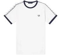 Fred Perry Taped Ringer T-Shirt Schneeweiß, weiß, XL
