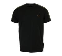 Fred Perry Contrast Tape Ringer T-Shirt Schwarz in Größe L