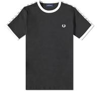 Fred Perry Taped Ringer T-Shirt Schwarz, Schwarz , 56