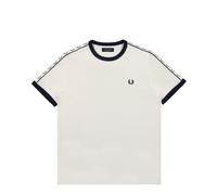 Fred Perry Taped Ringer T-Shirt Weiß in Größe M