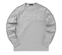 Fred Perry Tapeed Long Sleeve Steel Marl T-shirt XS