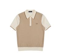 Fred Perry Tonic Waffle Knitted Shirt Beige in Größe 2XL