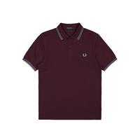 Fred Perry Polo Twin Tipped M3600 Rot 08B - Größe L Bordeaux L