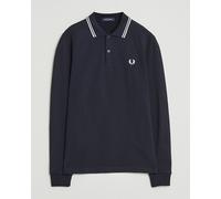 Fred Perry Twin Tipped Long Sleeve Polo Shirt Navy Blau S